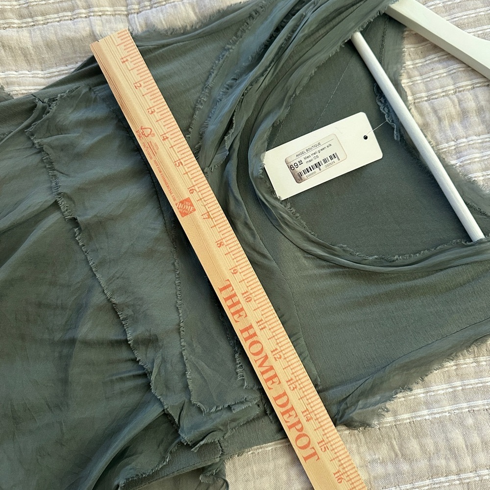 NWT Tina Stephens - Elegant Gray Layered Silk Dress - Picture 3 of 8